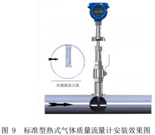 熱式流量計(jì)插入式安裝效果圖