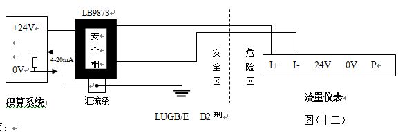 插入式蒸汽流量計防爆配線圖